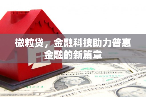 桑日微粒贷，金融科技助力普惠金融的新篇章