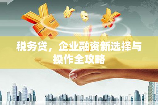 桑日税务贷，企业融资新选择与操作全攻略