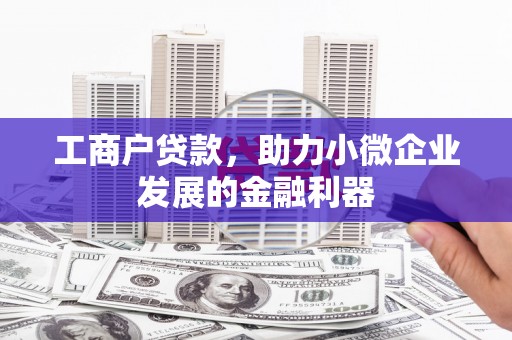 桑日工商户贷款，助力小微企业发展的金融利器