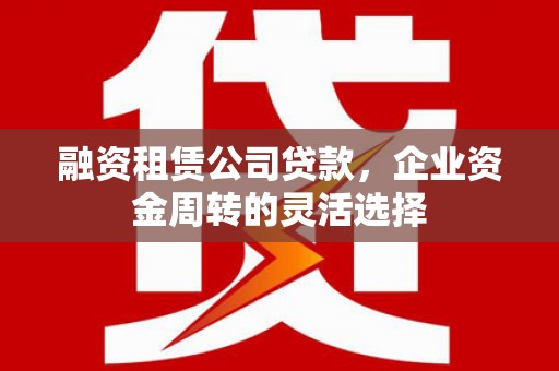 桑日融资租赁公司贷款，企业资金周转的灵活选择