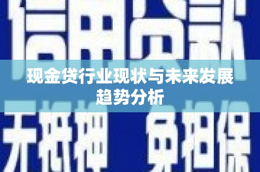 桑日现金贷行业现状与未来发展趋势分析