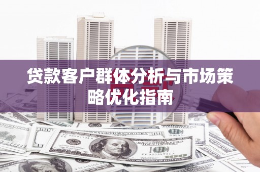 桑日贷款客户群体分析与市场策略优化指南