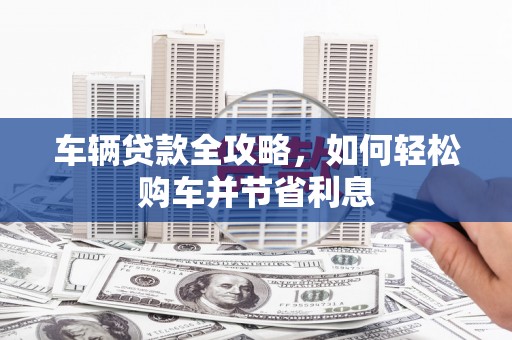 桑日车辆贷款全攻略，如何轻松购车并节省利息