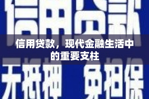 桑日信用贷款，现代金融生活中的重要支柱