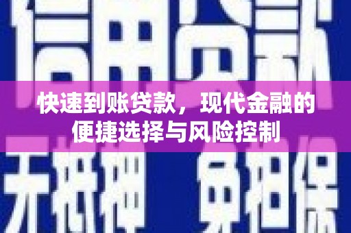 桑日快速到账贷款，现代金融的便捷选择与风险控制