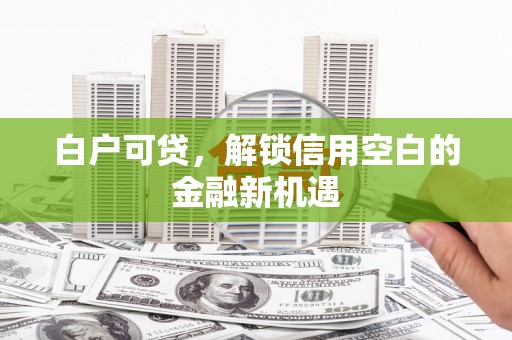 桑日白户可贷，解锁信用空白的金融新机遇