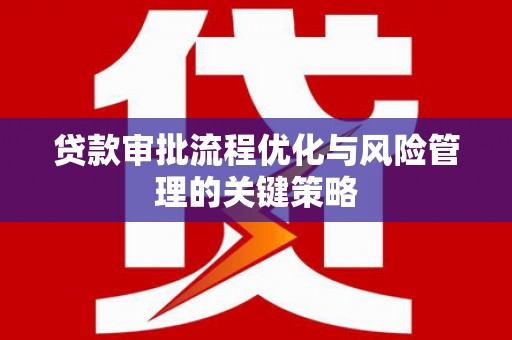 桑日贷款审批流程优化与风险管理的关键策略