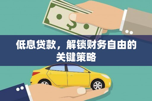 桑日低息贷款，解锁财务自由的关键策略