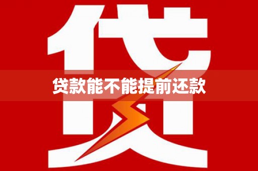 桑日贷款能不能提前还款