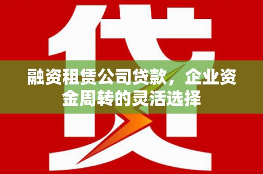桑日融资租赁公司贷款，企业资金周转的灵活选择