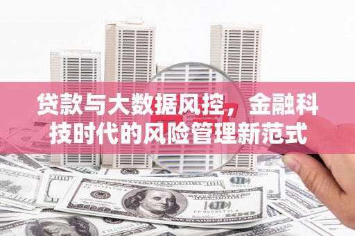 桑日贷款与大数据风控，金融科技时代的风险管理新范式