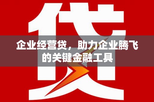 桑日企业经营贷，助力企业腾飞的关键金融工具