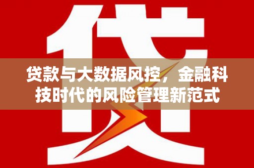 桑日贷款与大数据风控，金融科技时代的风险管理新范式