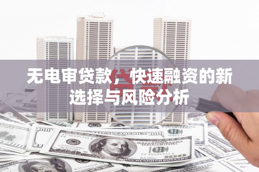 桑日无电审贷款，快速融资的新选择与风险分析