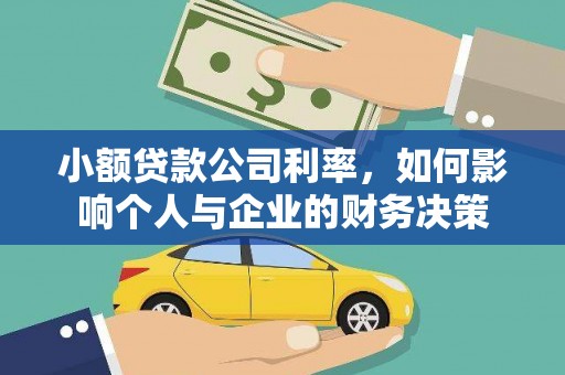 桑日小额贷款公司利率，如何影响个人与企业的财务决策