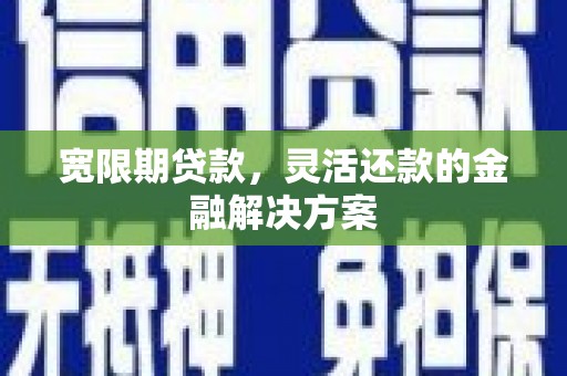 桑日宽限期贷款，灵活还款的金融解决方案