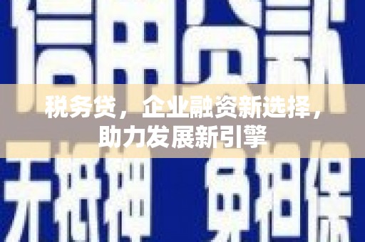 桑日税务贷，企业融资新选择，助力发展新引擎