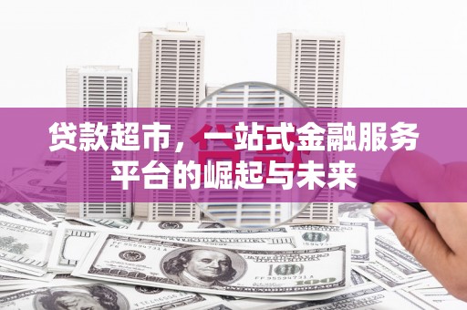 桑日贷款超市，一站式金融服务平台的崛起与未来