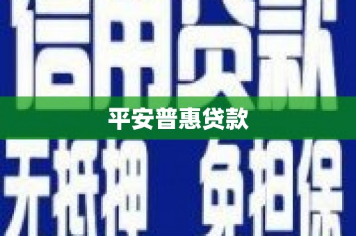 桑日平安普惠贷款