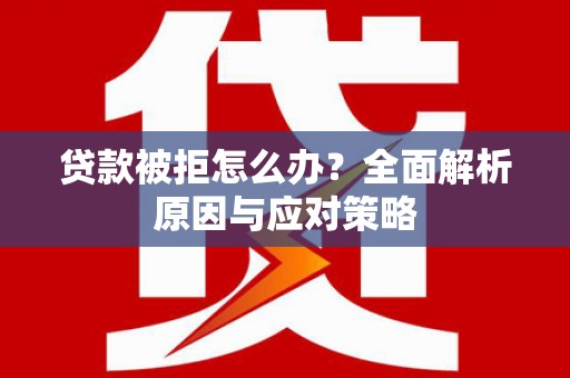 桑日贷款被拒怎么办？全面解析原因与应对策略