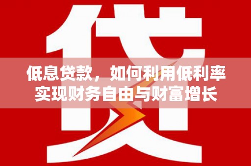桑日低息贷款，如何利用低利率实现财务自由与财富增长